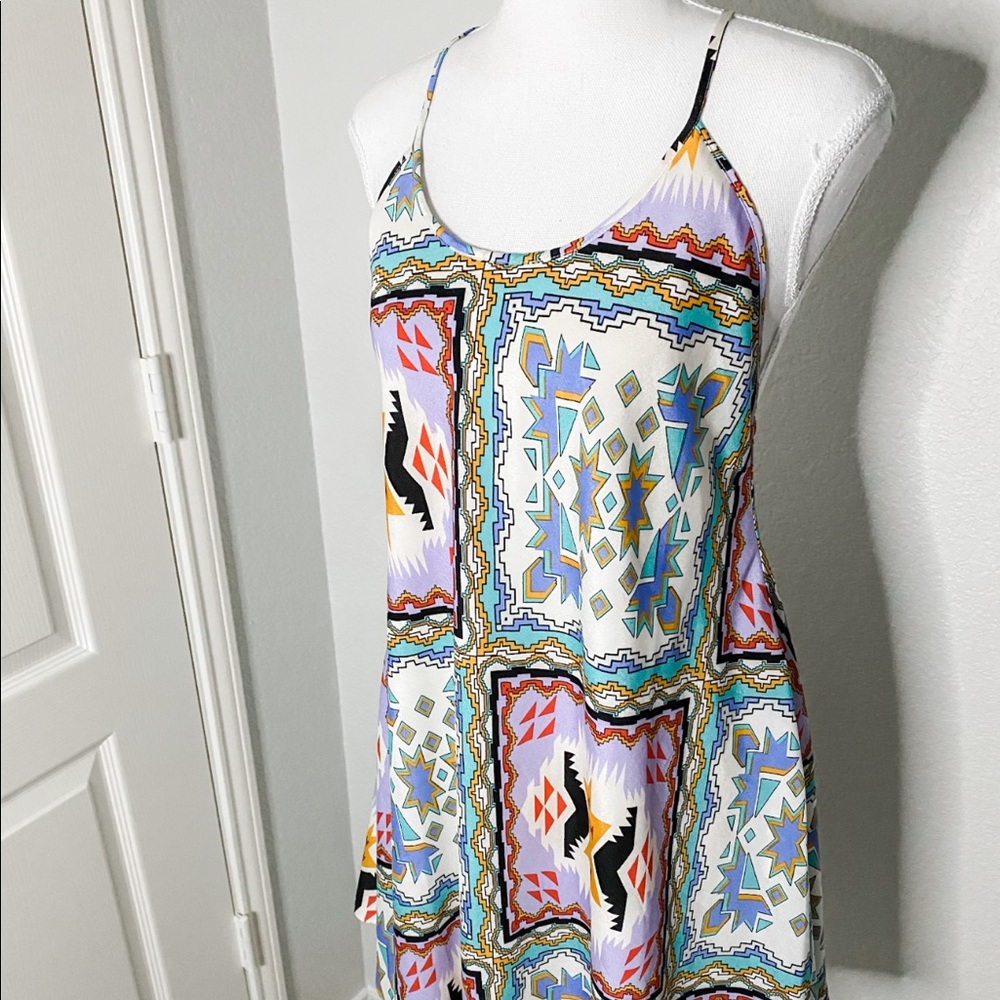 Nwot Naven Multi-Color Boho Style A-Line Dress - image 3